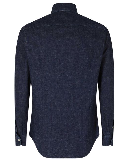 Eleventy Blue Long-Sleeved Shirt for men