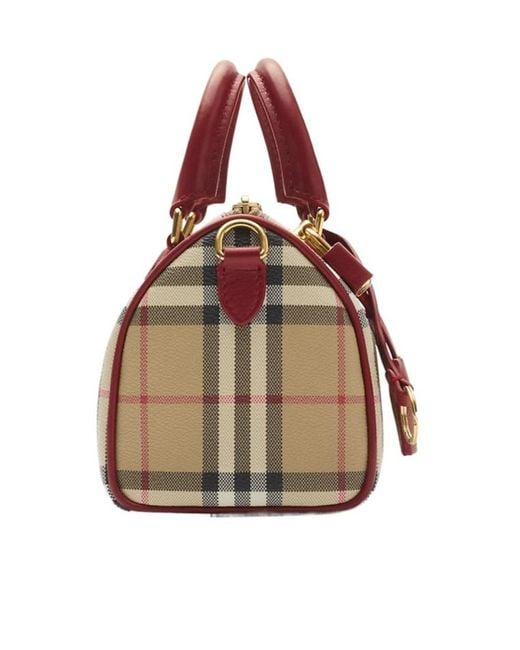 Burberry Brown Mini Check Bowling Shoulder Bag