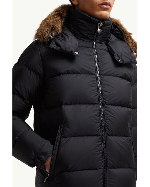 Moncler Black Mayaf Hooded Short Down Jacket for men