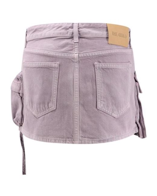 The Attico Purple The Pocket Mini Skirt
