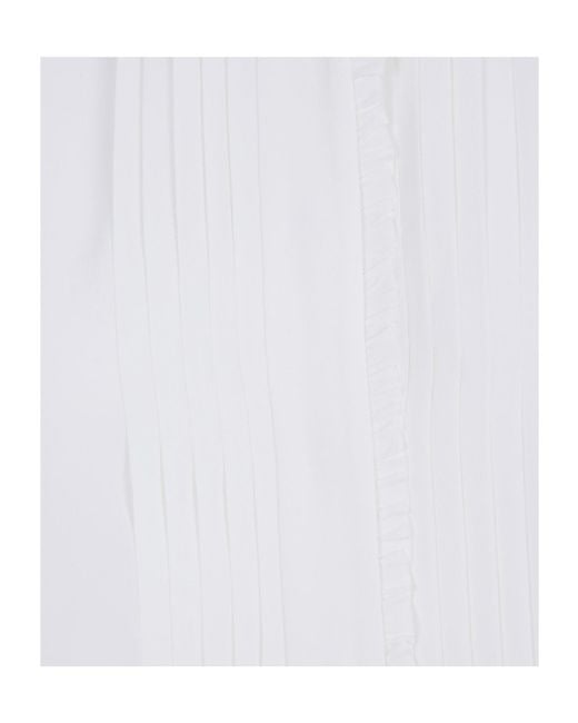 Mantu White Pintuck Long Sleeve Shirt