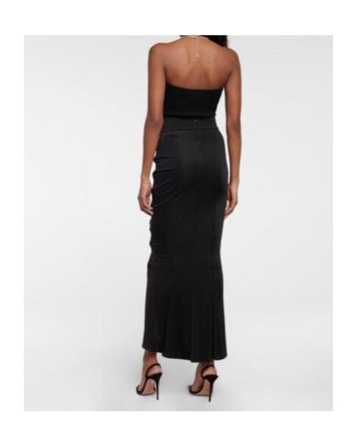 Galvan Black Vertebrae Cutout Midi Skirt