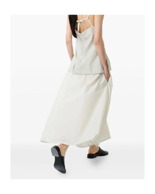Studio Nicholson White Pleated Skirt