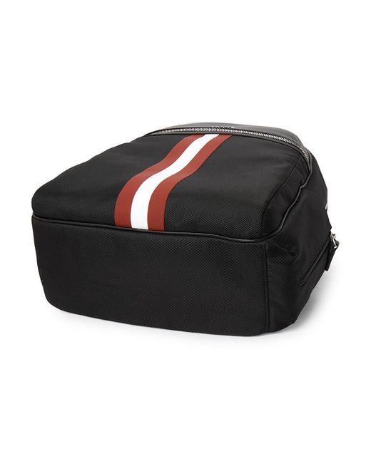 Bally Black Zippered Backpack for men