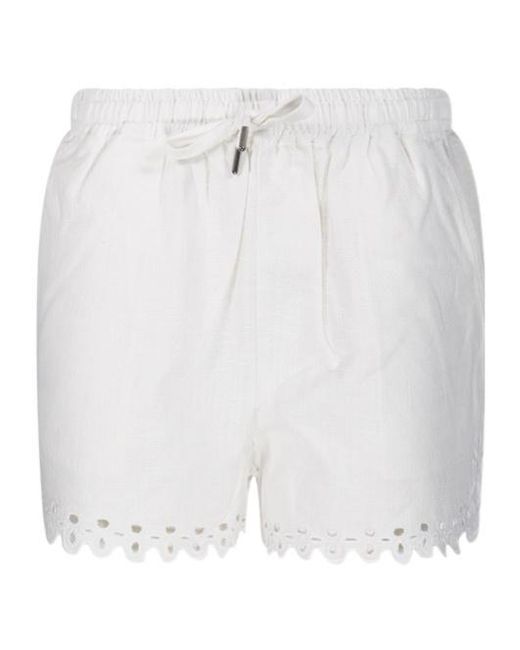 Isabel Marant White Isabel Marant Étoile Drawstring Shorts