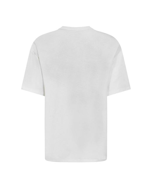 Acne White Logo T-Shirt for men