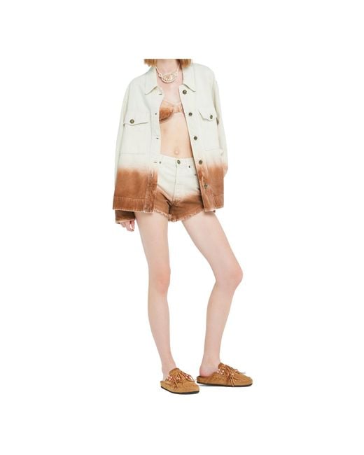 Alanui White Long Sleeved Shades Of Eden Jacket