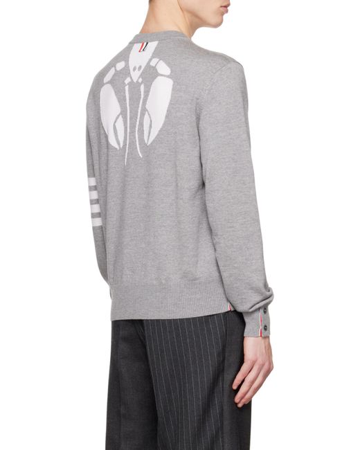 Thom Browne Gray Lobster-Bar Wool Jumper for men