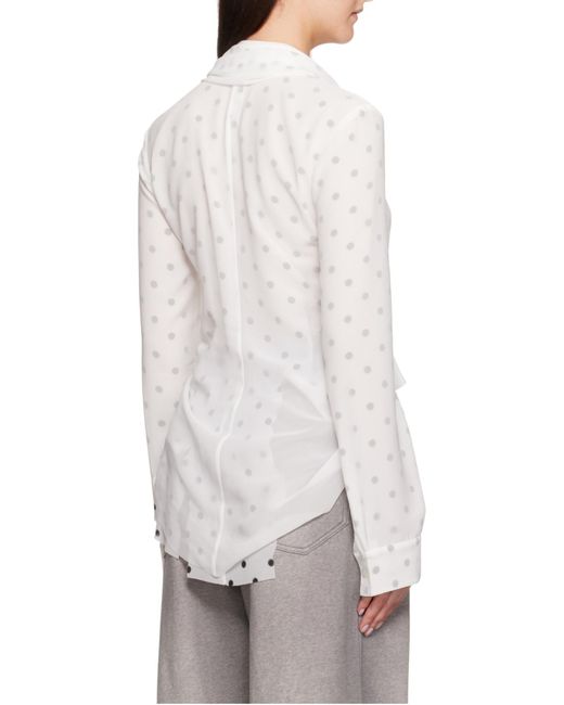 Acne White Layered Blouse