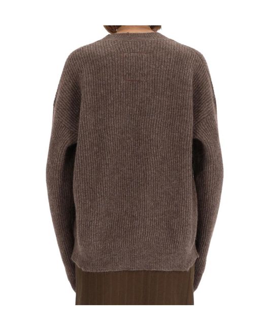 Uma Wang Brown Long-Sleeved Sweater