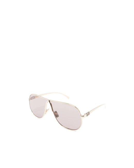 Miu Miu White Eyewear Pilot Frame Full Rim Sunglasses