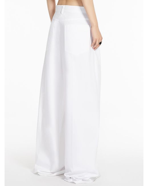 Sportmax White High Waist Wide Leg Pants