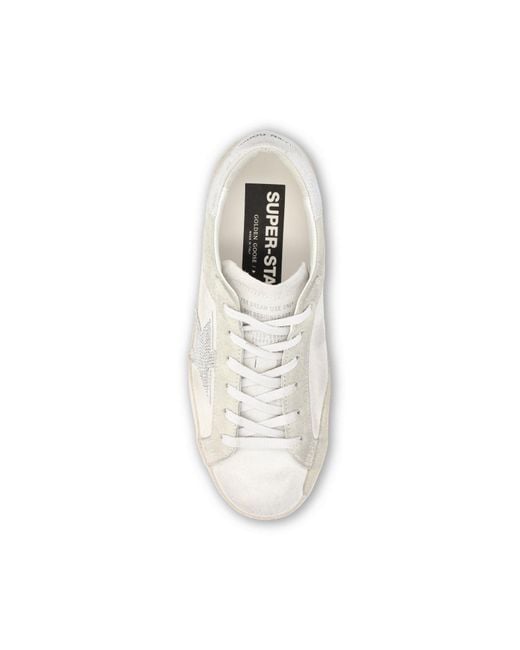 Golden Goose Deluxe Brand Natural Super Star Embellished Sneakers