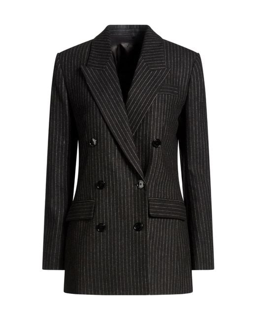 Isabel Marant Black Pinstripe Double-Breasted Blazer