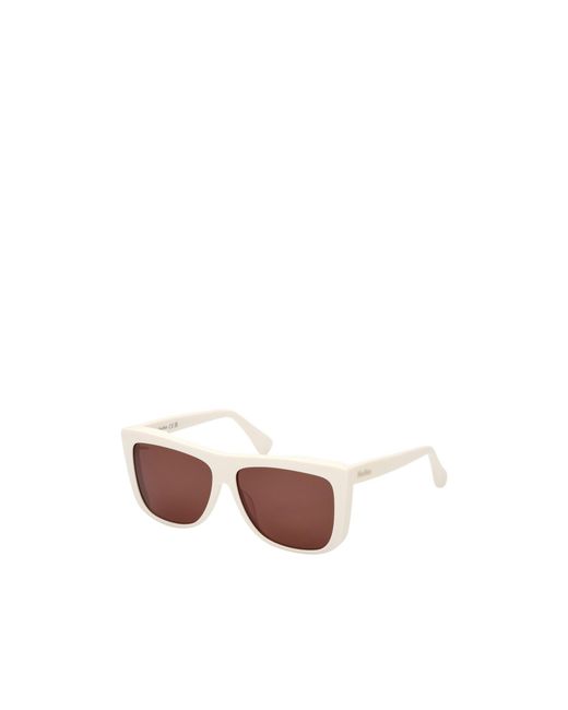 Max Mara Pink Square Frame Sunglasses