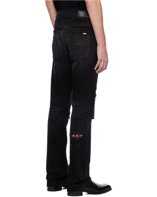 Amiri Black Straight Jeans for men