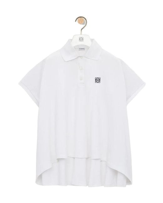 Loewe White Lightweight Polo Shirt