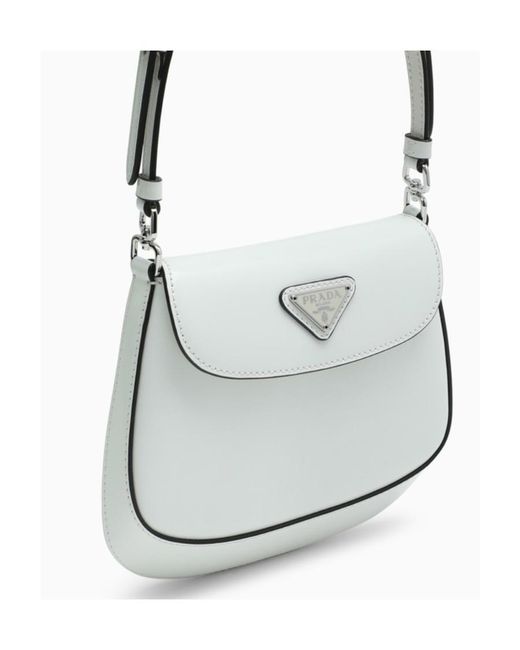 Prada White Leather Shoulder Bag
