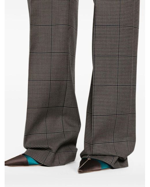 Mugler Gray Micro-Check Casual Trousers