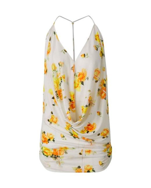 Acne Metallic Floral Pattern Top