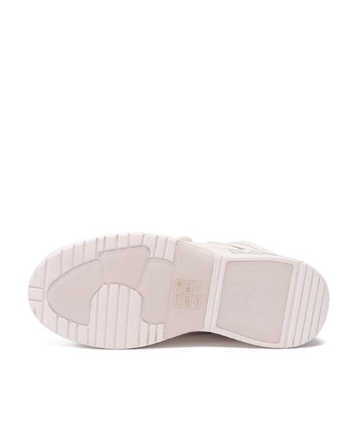 EA7 Natural Iridescent-Effect High-Top Sneakers for men