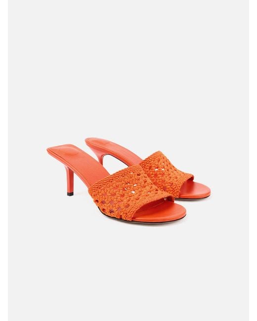 Jacquemus Red The Cubisto Mules