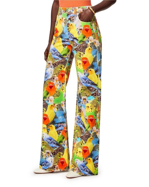 Loewe White Parrots Jeans