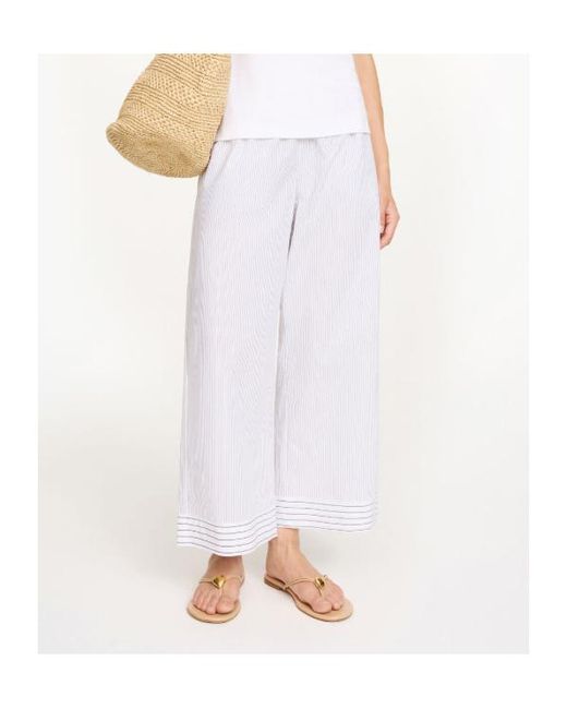 By Malene Birger White Mirabello Striped Trousers