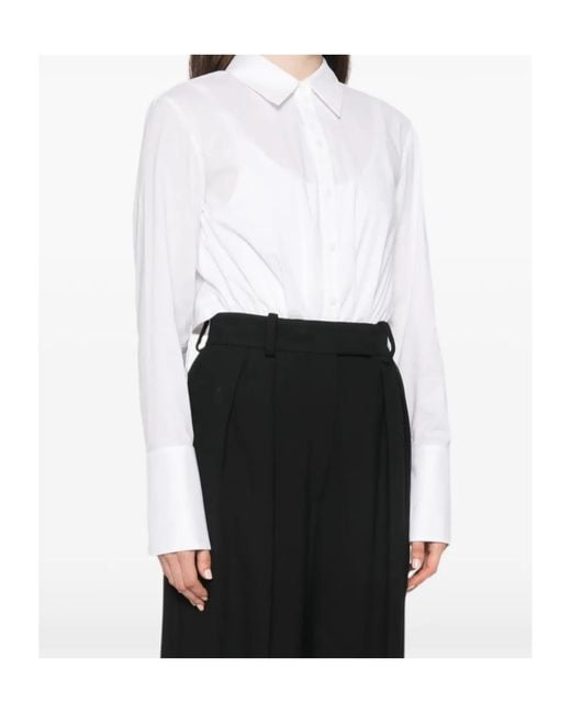Patrizia Pepe White Poplin Bodysuit Shirt