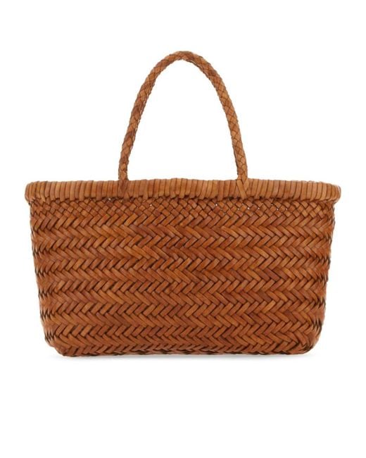 Dragon Diffusion Brown Flat Gora Mini Tote Bag