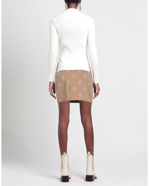 Burberry Natural Slimfit Knit Midi Skirt