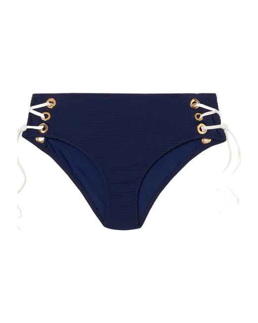 Heidi Klein Blue Tie-Side Bikini Briefs