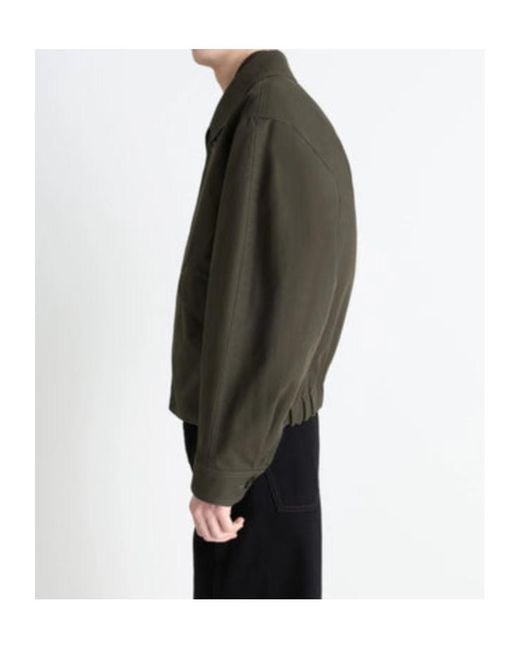 Lemaire Green Flap-Pockets Shirt Jacket for men