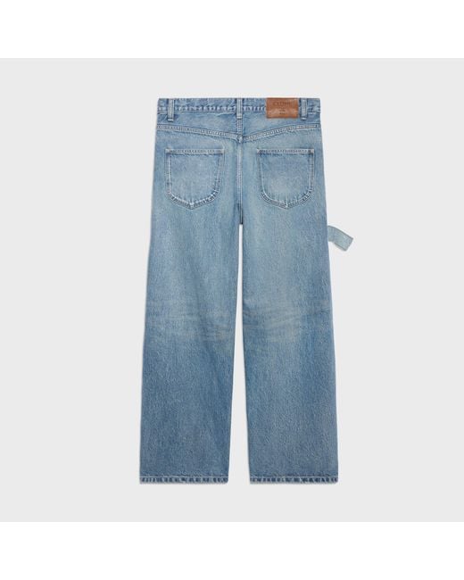 Céline Blue Wide Leg Jeans 001 for men