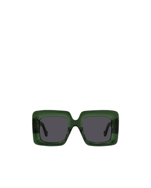 Loewe Green Square Frame Sunglasses for men