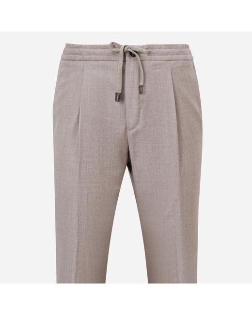 Incotex Gray Tapered Trousers for men