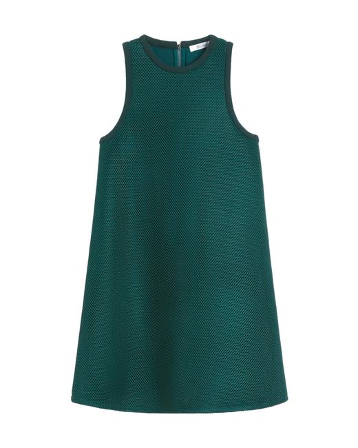 Max Mara Green Didone Mesh Flared Dress