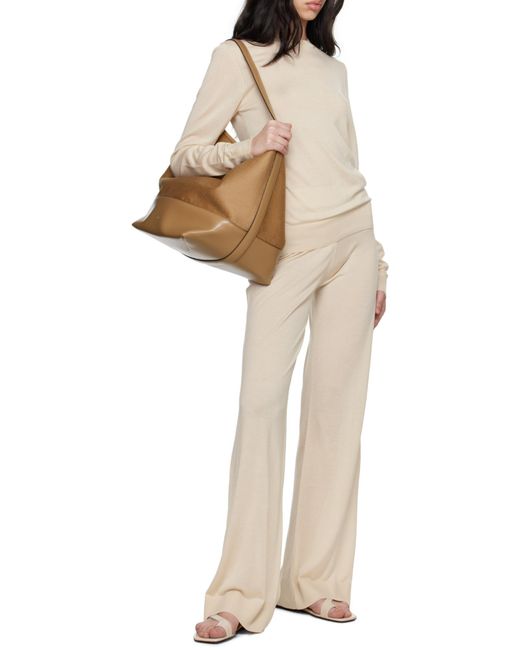 Totême Brown Belted Doublé Tote Bag