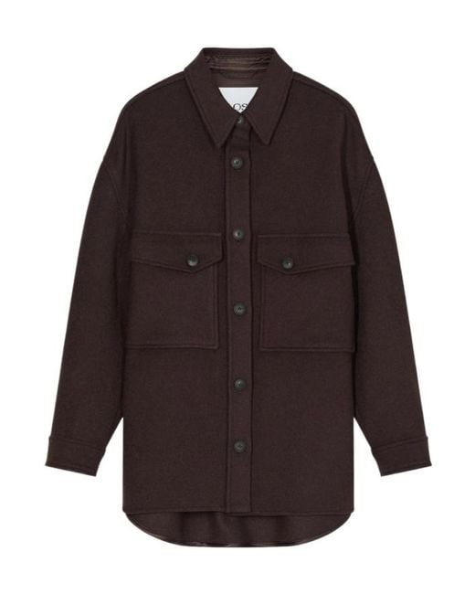 Closed Purple Button-Up Oversized Jacket