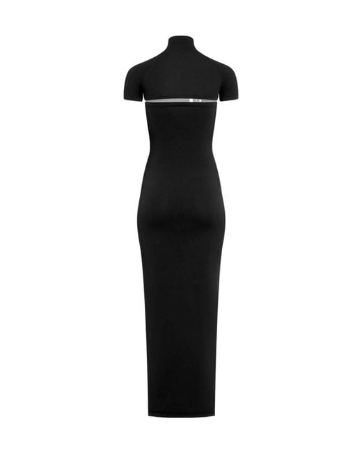 Alaïa Black Alaïa Second-Skin Knit Cut-Out Dress