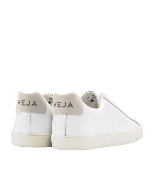 Veja White Leather Lowtop Sneaker for men