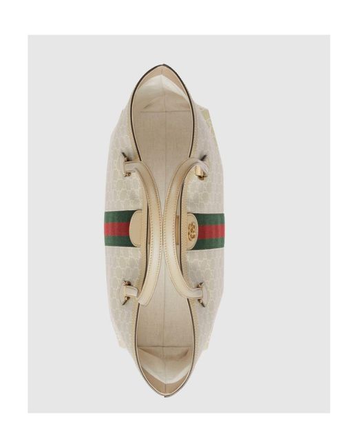 Gucci White Ophidia Logo Plaque Tote Bag