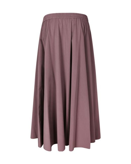 Herno Purple Drawstring Flared Skirt
