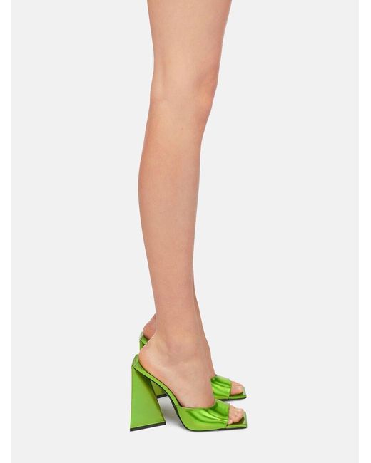 The Attico Green The Devon Heeled Mules