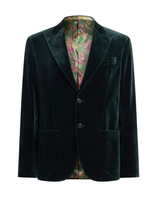 Etro Black Single-Breasted Jacket for men