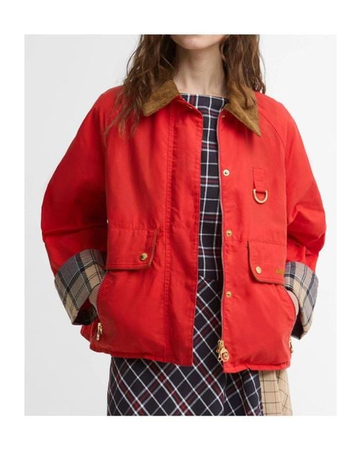 Barbour Red Mackworth D-Ring Jacket