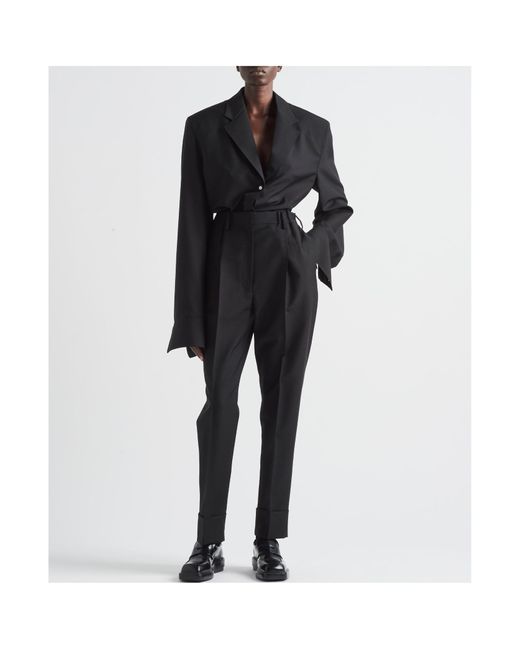 Prada Black Long-Sleeved Single-Breasted Shirt Jacket