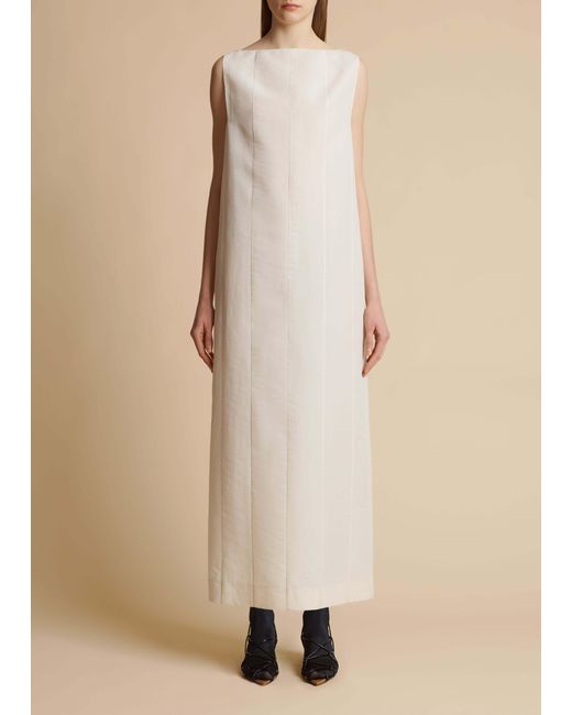 Khaite White Martay Sleeveless Dress