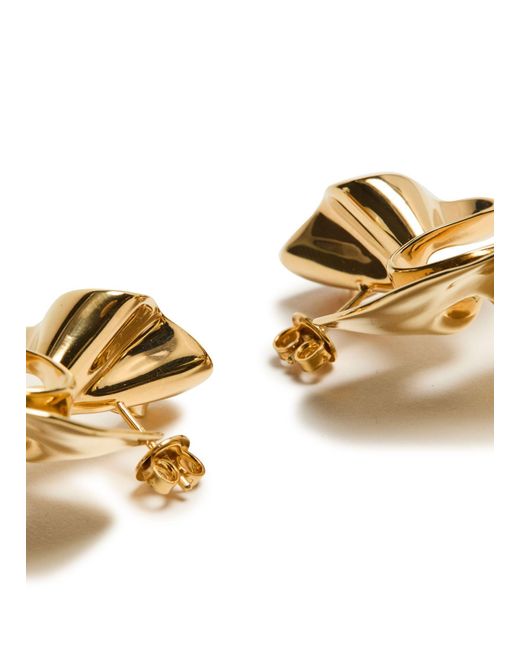 Bottega Veneta Metallic Large Anemone Earrings