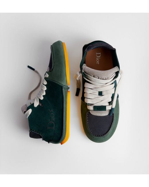 Dior Green Homme Roadie Lace-Up Boots for men